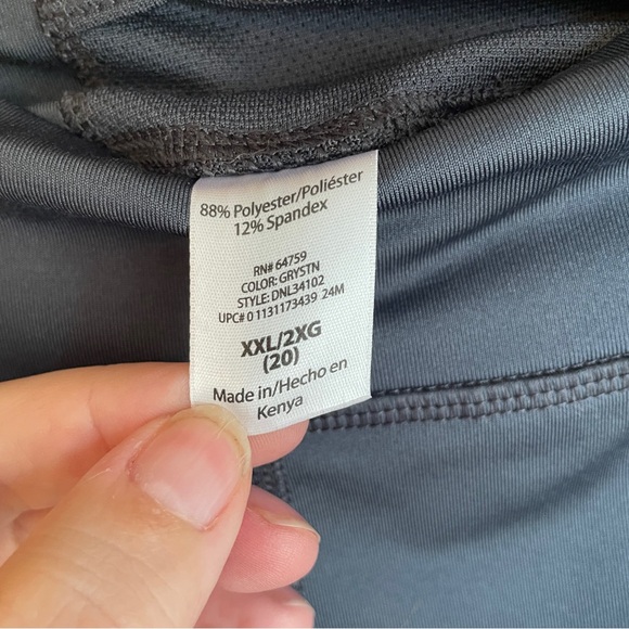 Danskin NOW Fitted Athletic Capri DriMore Leggings, Gray, Size XXL - Picture 6 of 8